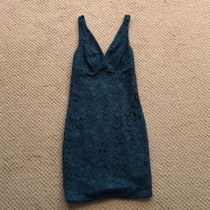 Topshop dark teal dress